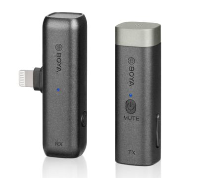 BOYA BY-WM3D 2.4GHz Wireless Microphone - Lightning /3.5 mm 無線收音咪 / 無線麥克風套裝 #BY-WM3D [香港行貨]