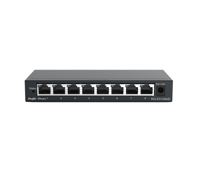 Ruijie RG-ES100 Series 8Port Gigabit POE+ Switch 桌上型交換器 #RG-ES108GD [香港行貨]