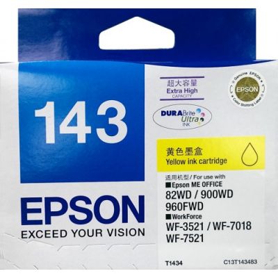 Epson C13T143483 Yellow Large Ink For ME900WD / 960FWD / 82WD 墨盒 [香港行貨] #T1434