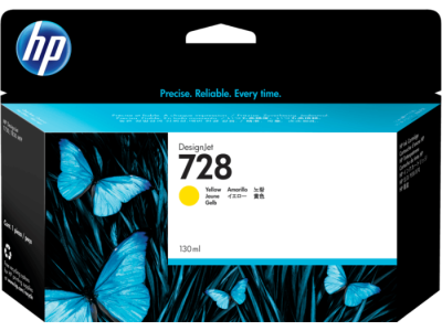 HP 728 130-ml Yellow Ink Crtg F9J65A