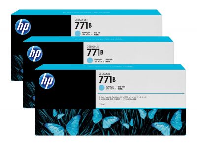 HP 771B Light Cyan Ink Cartridge 3-Pack B6Y28A