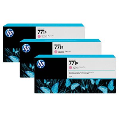 HP 771B Lt Magenta Ink Cartridge 3-Pack B6Y27A