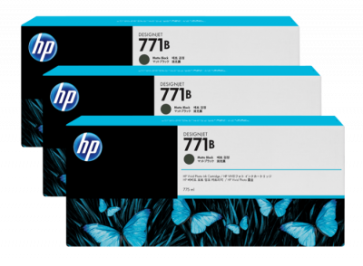 HP 771B Matte Black Ink Cartridge 3-Pack B6Y23A