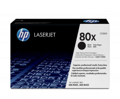 HP CF280X 80X Black Toner for M401/M425 6.8K 高容量碳粉 #CF280X-2 [香港行貨]