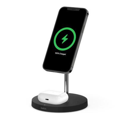 Belkin BOOST CHARGE PRO MagSafe 2in1 Wireless Charger 2合1 無線充電座 - BK #WIZ010MYBK [香港行貨]