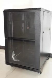 SUNeX 22U 標準網絡機櫃 server cabinet W600 x D800 X H1170mm 1-Fixed Shelf 4-Fan 30-Screw L形支柱486mm特寬內籠 數據伺服器機櫃 MC286-6822B [香港行貨]