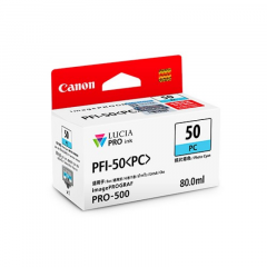 Canon PFI-50PC Photo Cyan Ink Tank (80ml) for PIXMA PRO-500 墨盒 #PFI50PC [香港行貨]