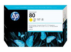 HP 80 Yellow Ink Cartridge,350ml, WW for DesignJet 1050 series C4848A 墨盒 #0088698629185 [香港行貨]