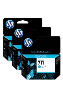 HP 711 3-Pack (29ml) Cyan Ink Cartridge 3支裝噴墨 #CZ134A-2 [香港行貨]